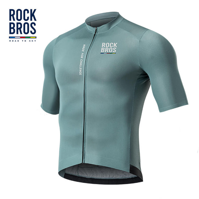 ROCKBROS ROAD TO SKY Men Cycling T-shirt Summer Sports Wear Tops YKK Zipper