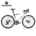ROCKBROS TEEN-W22H Road Bike For Kids Teens Shimano 10 Speed Curved Handlebar Aluminum Alloy_Color_White Green Gradient