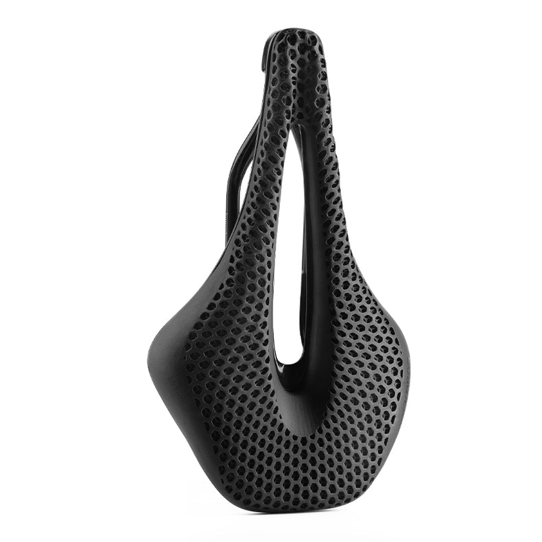 ROCKBROS Ultralight Carbon Fiber Road Racing Saddle - 3D Printed Hollow & Shockproof Design_Style Honeycomb Pattern