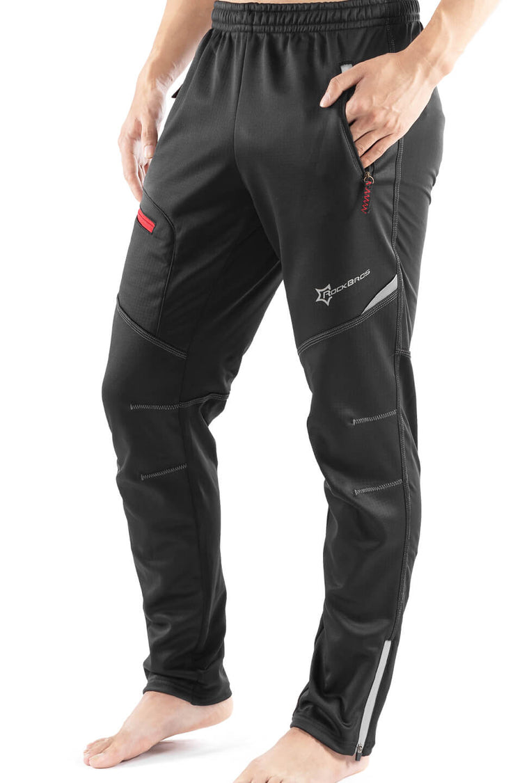 ROCKBROS Windproof Thermal Fleece Winter Athletic Bike Pants