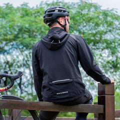 ROCKBROS Men's Cycling Jacket Windproof Running Jacket Pants Quick-Dry Outdoor Sports MTB Road Bike Jacket Pants Lightweight Breathable