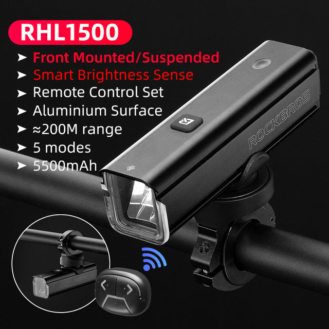 ROCKBROS Smart Sensor Bike Headlight RHL1500