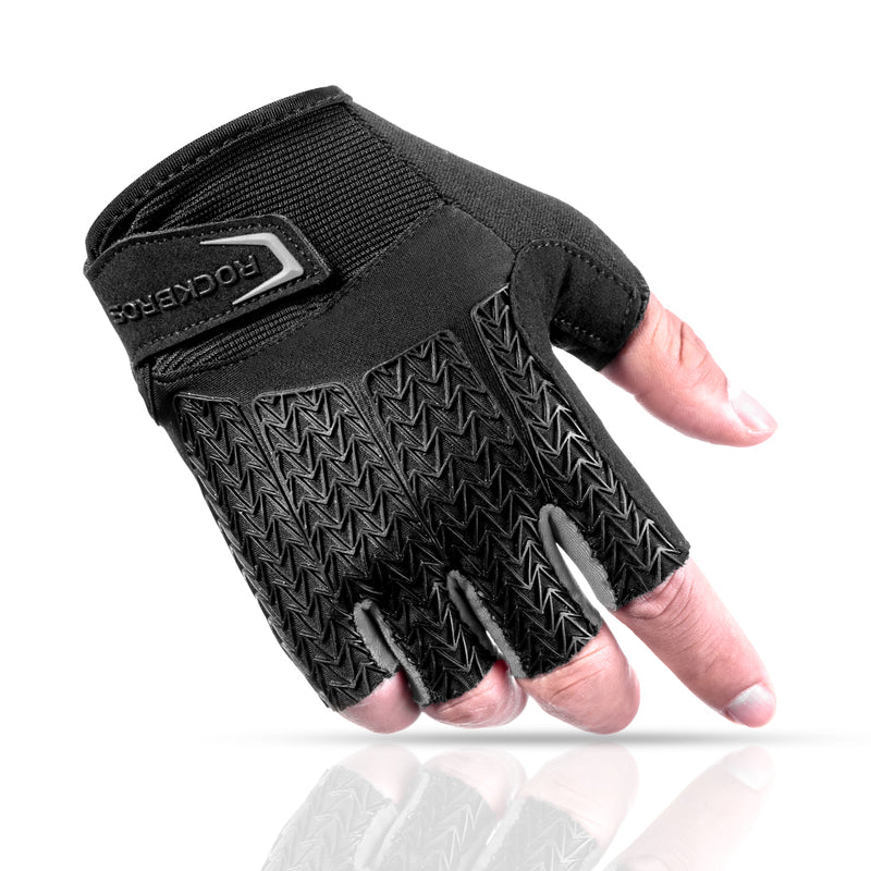 Rockbros-half finger gloves with Gel Liquid Silicone & SBR palm pad