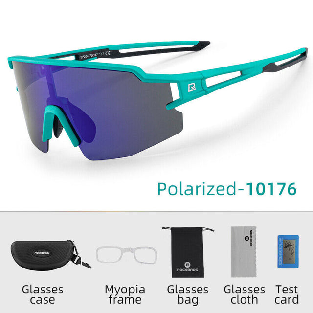 ROCKBROS Bicycle Polarized Cycling Sunglasses UV400 Golf Fishing Hiking Sports Glasses