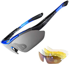 ROCKBROS-Slim Polarised Sports Sunglasses With 4 Interchangeable Lens Cycling Glasses UV400