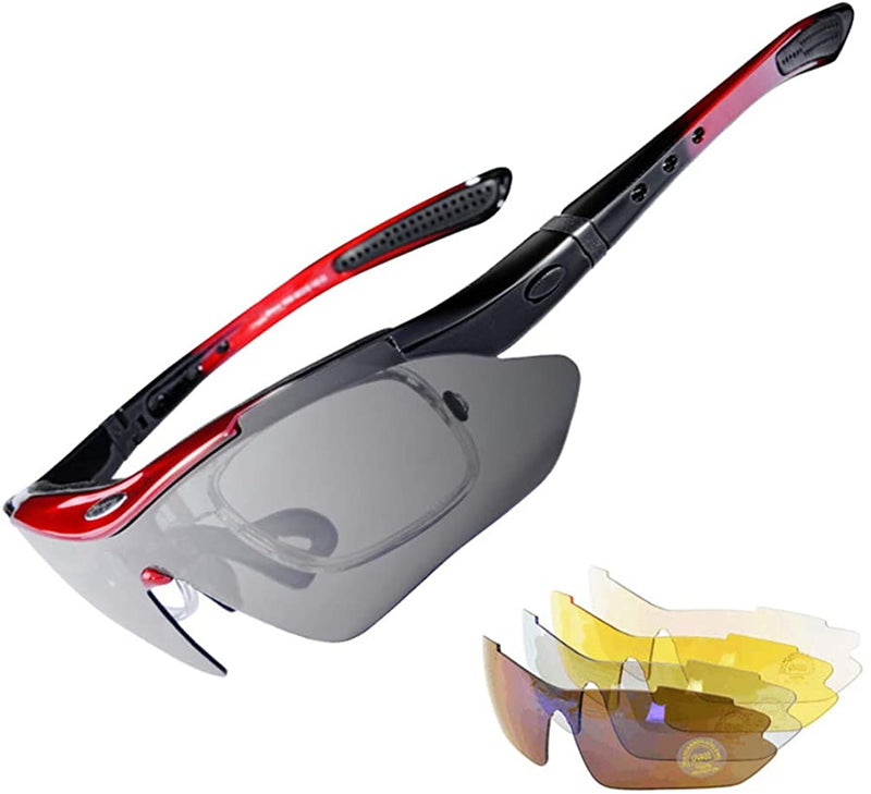 ROCKBROS-Slim Polarised Sports Sunglasses With 4 Interchangeable Lens Cycling Glasses UV400