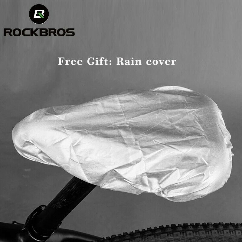 ROCKBROS Silicone Bicycle Saddle Hollow Breathable MTB Bike Seat Cushion Cover