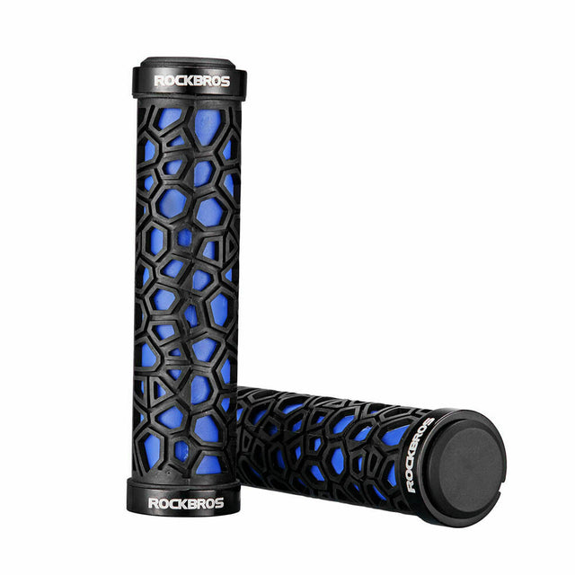 Rockbros-Anti Skid Rubber Grips Bike Handlebar Grips Bicycle Double Lock-on Standard 2.22cm