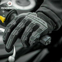 ROCKBROS Winter Riding Cold  Warm Motorcycle Gloves Bicycle Gloves Touchscreen-S210