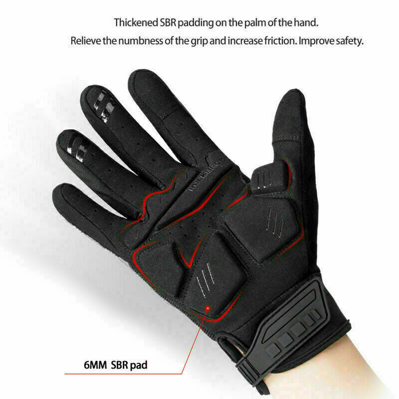 ROCKBROS Winter Riding Cold  Warm Motorcycle Gloves Bicycle Gloves Touchscreen-S210