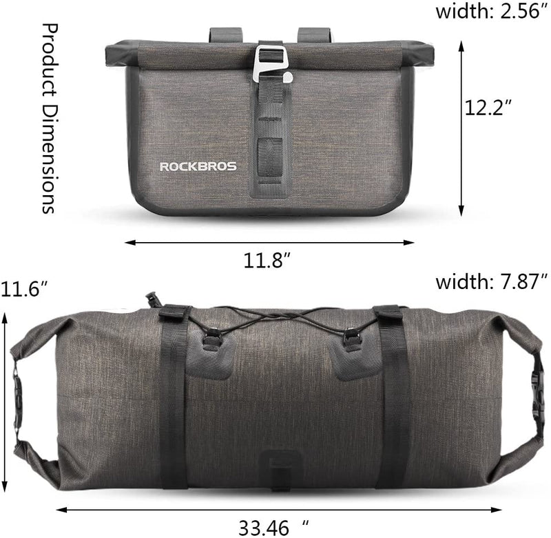Rockbros-Waterproof Handlebar Bags Front 2 Dry Packs for MTB Road Bicycles 19-20L