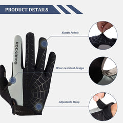 Rockbros-Full Finger Cycling Gloves Touchscreen Gloves  Full Finger Sports Gloves Running Gloves