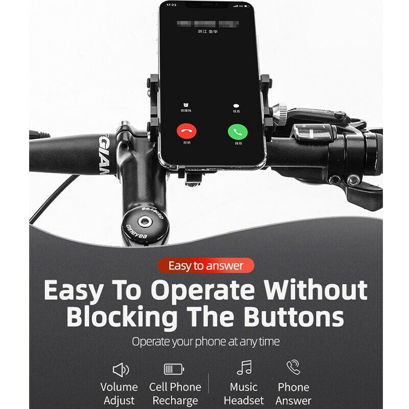 ROCKBROS Bike Mobile Phone Holder CNC Aluminum Bracket Five Claws Phone Holder