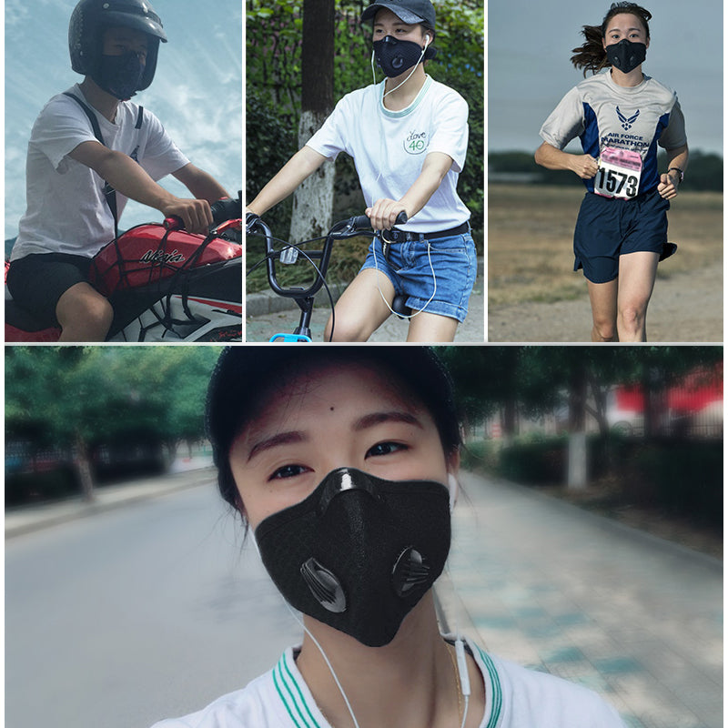 ROCKBROS-Cycling Face Mask Filter PM2.5 Anit-fog Breathable Dust-proof  Mask Anti-droplet- Buy 5 get 50% OFF