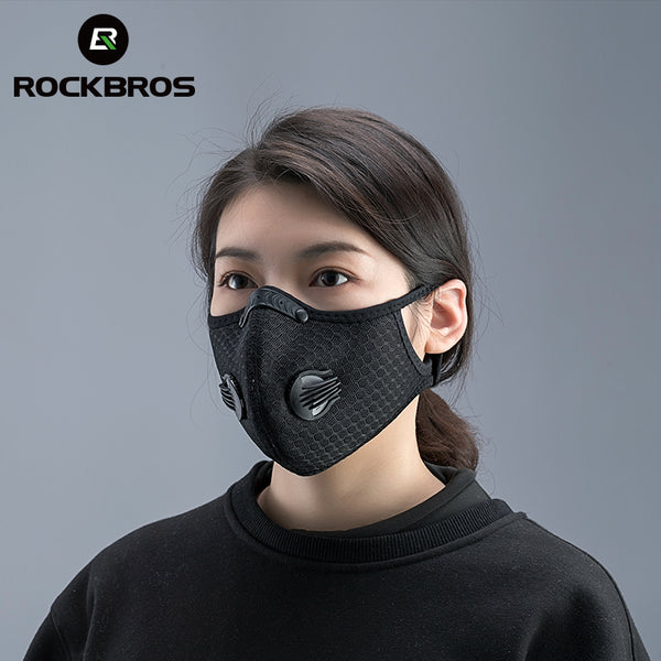 ROCKBROS-Cycling Face Mask Filter PM2.5 Anit-fog Breathable
