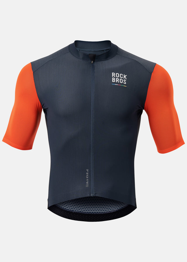 ROCKBROS ROAD TO SKY Men's Short-Sleeve Cycling Jersey in Various Colours Color Orange