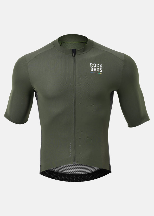 ROCKBROS ROAD TO SKY Men's Short-Sleeve Cycling Jersey in Various Colours Color Green