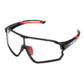 Rockbros Photochromic Full Frame Cycling Sunglasses Color Black Red