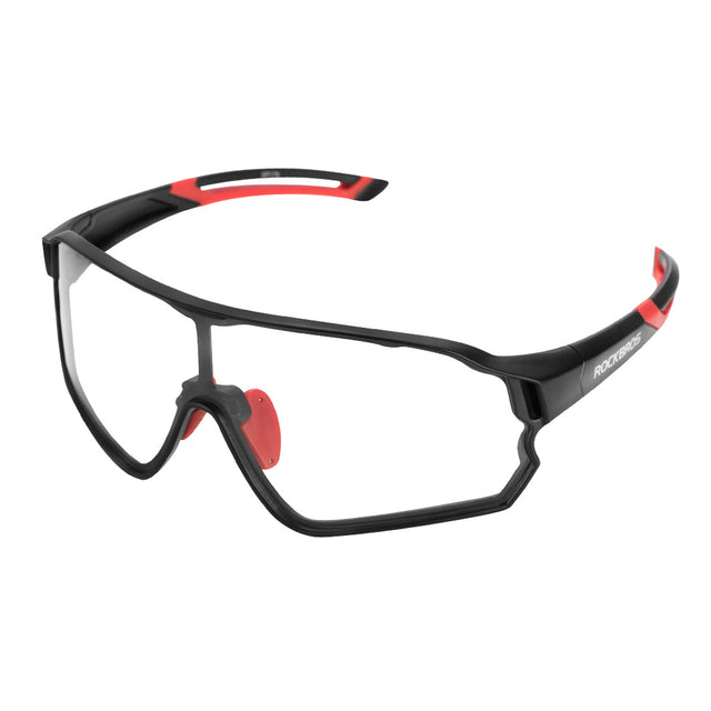 Rockbros Photochromic Full Frame Cycling Sunglasses Color Black Red