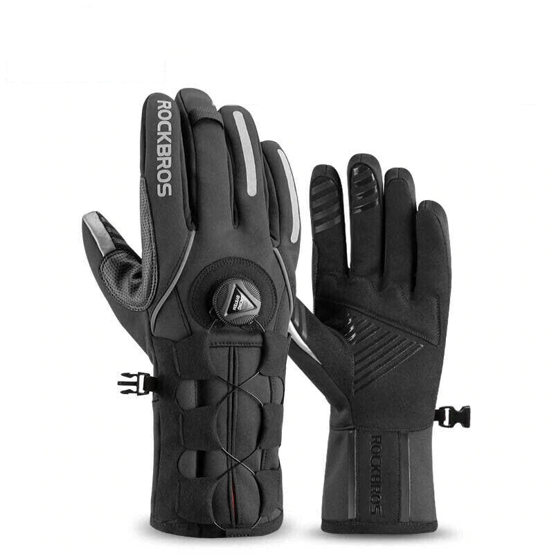 RockBros Cycling Gloves Winter Motocycle Velvet Thermal Gloves Windproof Touch screen Gloves