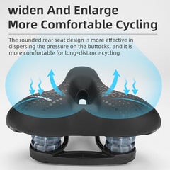 ROCKBROS MTB Road Cycling Seat Saddle with Rear light Shock AbsorptionGel Bike Comfort Cushion
