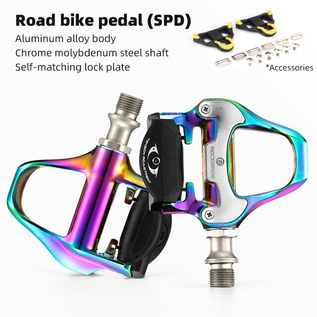 ROCKBROS Self-Lock Road Bike Pedals with Shimano SPD-SL/Look KEO Cleat System (Pair)