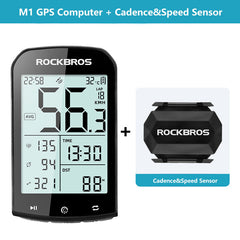 ROCKBROS Bike Computer Wireless Cycling Computers ANT+ Bluetooth Bicycle Computer Mini Speedometer Odometer Waterproof 2.9inch LCD Screen GPS/BDS/Galileo Position System