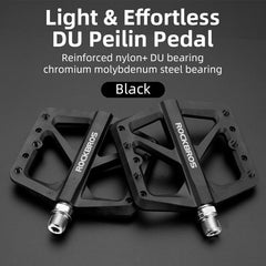 ROCKBROS Large Nylon Composite Bike Pedals in Black (Pair)